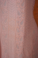 Chikankari Georgette Suits Set - Pastel Orange