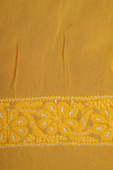 Chikankari Georgette Embroidered Suits Set - Lime Yellow Shaded