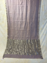 HOV HANDLOOM CHANDERI SAREE - SMALL LEAF - 101