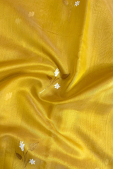 HOV HANDLOOM CHANDERI COTTON SILK SAREE - FOUR LEAF - 122