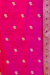All Gold Zari Handloom Kadhua Banarasi Katan Silk Saree - Small Butidar - Chameli Buti