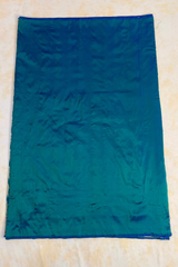 HOV HANDLOOM PURE ZARI BANARASI KATAN SILK SAREE - JAANGLA- PEACOCK GREEN ALL OVER DESIGN-137
