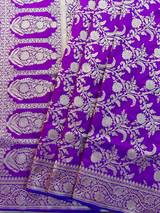 HOV HANDLOOM BANARASI KATAN SILK SAREE - JAANGLA - 130
