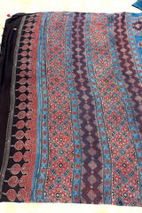 HOV Ajarakh Hand-Block Print Saree - Modal - 007