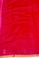 Handloom Silk Cotton Chanderi Saree - Star Motif - Maroon