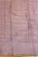 Handloom Chanderi Saree Half Tissue Small Round Buta - Lavender