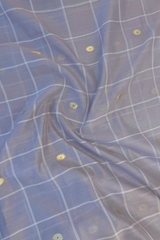 HOV HANDLOOM CHANDERI SAREE - LOTUS BUTA - CHECKS WITH ROUND BUTA - 103