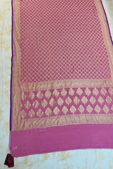 HOV Handloom Banarasi Georgette Silk Saree - All Over Jaali Design Aboli - 081