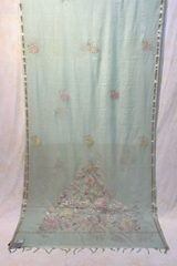 HOV MUL COTTON CHANDERI SAREE- EMBROIDERY - 01