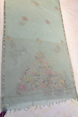 HOV MUL COTTON CHANDERI SAREE- EMBROIDERY - 01