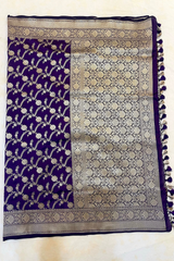 HOV HANDLOOM BANARASI KATAN SILK - SAREE - JAANGLA - 130