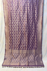 HOV HANDLOOM BANARASI KATAN SILK SAREE - JAANGLA - 130