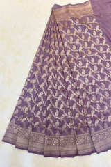 HOV HANDLOOM BANARASI KATAN SILK SAREE - JAANGLA - 130