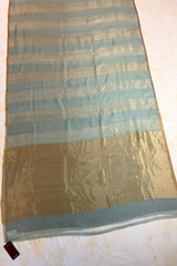 HOV HANDLOOM CHANDERI COTTON SILK SAREE - STRIPES - 119
