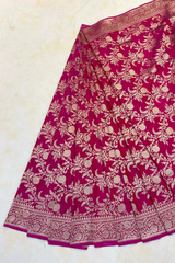 HOV HANDLOOM BANARASI KATAN SILK SAREE - JAANGLA - 130