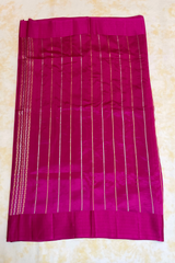 HOV Handloom Banarasi Katan Silk Saree - Butidar Kadhua -Double Dove Border Pink - 064