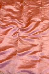 Handloom Silk Chanderi Saree - Light Pink Plain