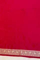 HOV HANDLOOM BANARASI KATAN SILK SAREE - BROCADE - RED - 131