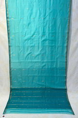 HOV HANDLOOM CHANDERI PATTU SILK SAREE - SMALL NAKSHI BORDER - 115