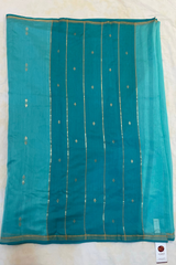 HOV HANDLOOM CHANDERI PATTU SILK SAREE - SMALL NAKSHI BORDER - 115