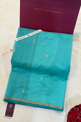 HOV HANDLOOM CHANDERI PATTU SILK SAREE - SMALL NAKSHI BORDER - 115