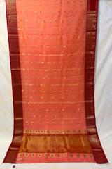 HOV HANDLOOM CHANDERI KATAN SAREE - TRADITIONAL BORDER - 110