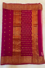 HOV HANDLOOM CHANDERI KATAN SAREE - TRADITIONAL BORDER - 110