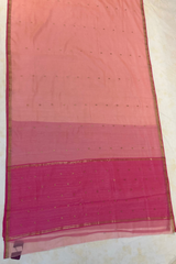 HOV HANDLOOM CHANDERI PATTU SILK SAREE - SMALL NAKSHI BORDER - 115