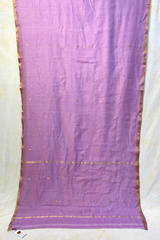 HOV HANDLOOM CHANDERI PATTU SILK SAREE - SMALL NAKSHI BORDER - 115