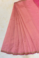 HOV HANDLOOM CHANDERI PATTU SILK SAREE - SMALL NAKSHI BORDER - 115