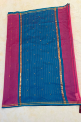 HOV HANDLOOM CHANDERI PATTU SILK SAREE - SMALL NAKSHI BORDER - 115