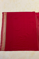 HOV EXCLUSIVE HANDLOOM PURE ZARI BANARASI KATAN SILK SAREE - PAISLEY MINA PALLUVAN - 144