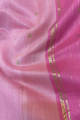 HOV HANDLOOM CHANDERI PATTU SILK SAREE - SMALL NAKSHI BORDER - 115