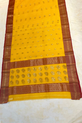 HOV HANDLOOM CHANDERI KATAN SAREE - TRADITIONAL BORDER - 110