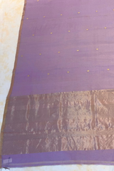 HOV HANDLOOM CHANDERI SAREE- TISSUE - ROUND BUTA - 100