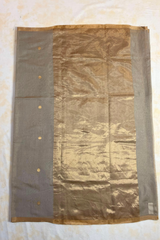 HOV HANDLOOM CHANDERI HALF TISSUE SILK SAREE - ROUND BUTA - 118