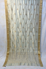 HOV HANDLOOM CHANDERI PATTU SILK SAREE - SMALL NAKSHI BORDER - 114