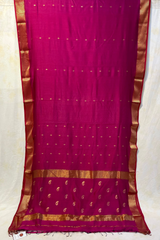 HOV HANDLOOM CHANDERI SAREE - BIG NAKSHI BORDER - 112