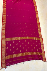 HOV HANDLOOM CHANDERI SAREE - BIG NAKSHI BORDER - 112