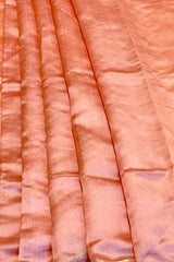 Handloom Silk Chanderi Saree - Light Pink Plain