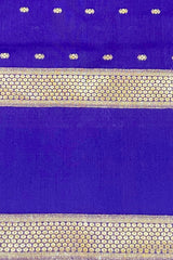 Handloom Kadhua Banarasi Saree - Purple Silver Buti