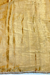 Handloom Chanderi Silk Saree With Lace - Gold