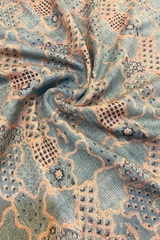 HOV AJARAKH HAND - BLOCK PRINT SAREE - NATURAL DYES - TUSSAR SILK WITH MULBERRY - 019