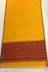 HOV HANDLOOM CHANDERI PATTU SILK SAREE - SMALL NAKSHI BORDER - 115