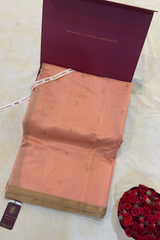HOV HANDLOOM CHANDERI SAREE- SMALL NAKSHI BORDER - 113