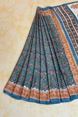 HOV Hand-Block Print Saree Modal  - 014