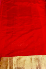 Handloom Silk Chanderi Saree - Fuldani Buta - Red