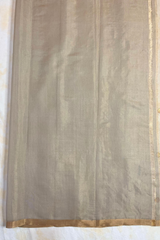 HOV HANDLOOM CHANDERI HALF TISSUE SILK SAREE - ROUND BUTA - 118