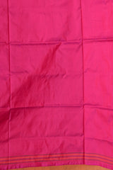 Handloom Ikat Silk Saree - Yellow Pink Flish Motif