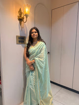 HOV Handloom Chanderi Half Tissue Saree - Round Buta - 003-05,09